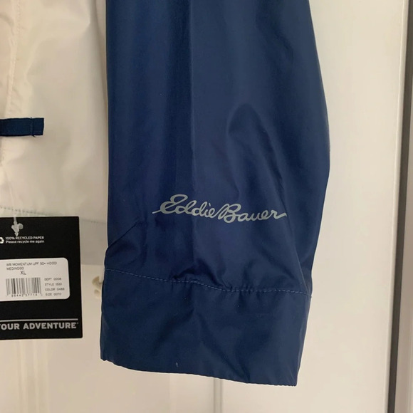 Eddie Bauer Women's Momentum UPF 50+ Hoodie Jacket Size XL - Medium Indigo - NWT - Picture 8 of 11